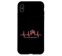 Carcasa para iPhone XS MAX Comer Dormir Correr Repite Pista Barreras Atletismo Corredor