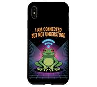 Carcasa para iPhone XS MAX Connected But Not Understood - Absurd Frog WiFi Vaporwave