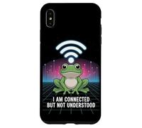 Carcasa para iPhone XS MAX Connected But Not Understood - Absurd Frog WiFi Vaporwave