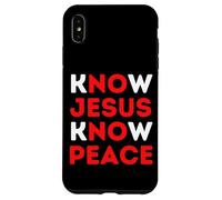 Carcasa para iPhone XS MAX Conoce a Jesús Conoce la Paz Fe Cristiana Religiosa Navidad