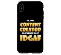 Carcasa para iPhone XS MAX Content Creator Idgaf Meme Video Content Creation Cosplay