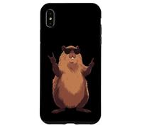 Carcasa para iPhone XS MAX Cool Beaver Rock On Funny Animal Gafas De Sol Diseño