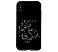 Carcasa para iPhone XS MAX Cool Line Art Familia Ilustración Amar Papá y Mamá Nos Aman