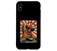 Carcasa para iPhone XS MAX Cool Retro Chicken DJ Funny Rooster Music Hombres Mujeres