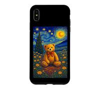 Carcasa para iPhone XS MAX Cool Teddy Bear in The Starry Night Painting Concept Art