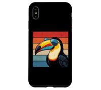 Carcasa para iPhone XS MAX Cool Tucán Retro Puesta de Sol Vintage Amante de pájaros Desgastados