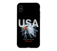 Carcasa para iPhone XS MAX Cool USA Eagle with Wild Quotes Illustration Graphic Designs