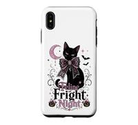 Carcasa para iPhone XS MAX Coqueta de Gato Negro Feline Fright Night para Halloween