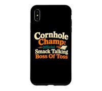 Carcasa para iPhone XS MAX Cornhole Champ Boss of Toss Yard Juego Humor