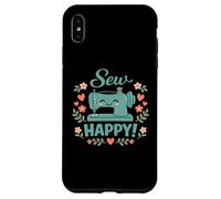Carcasa para iPhone XS MAX Coser Happy Cute máquina de Coser Corazones Florales