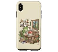 Carcasa para iPhone XS MAX Cottagecore Frog Baker Cute Mushroom Cake Baking Pastelero Chef