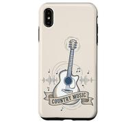 Carcasa para iPhone XS MAX Country Music Guitarra Soundwave Retro Western Cowgirl