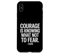 Carcasa para iPhone XS MAX Courage is Knowing What Platón con Texto en alemán de un filósofo