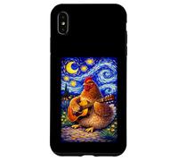 Carcasa para iPhone XS MAX Cozy Chicken Playing Guitar Whimsical Art Music Farmer Hen