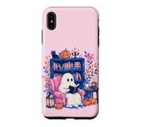 Carcasa para iPhone XS MAX Cozy Spooky Ghost Reading in Autumn Halloween Teacher Kids