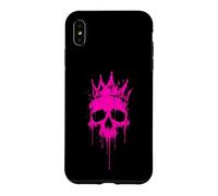 Carcasa para iPhone XS MAX Cráneo Rosa Coronado Reina Punk Estética Graffiti Art Lover