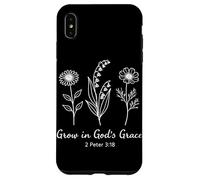 Carcasa para iPhone XS MAX Crecer en la Gracia de Dios 2 Pedro 3:18 Biblia de Las Escrituras Cristianas