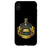 Carcasa para iPhone XS MAX Cresta de la fraternidad Lambda Lambda Mu AI | Humor