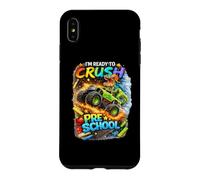 Carcasa para iPhone XS MAX Crush Preescolar Dinosaurio Monster Truck Regreso a la Escuela Divertido