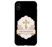 Carcasa para iPhone XS MAX Cruz Cristiana ortodoxa Oriental Oriental para Mujer y niña Floral
