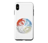 Carcasa para iPhone XS MAX Cuatro Elementos Dragones Yin Yang Fuego Agua Tierra Aire Regalos