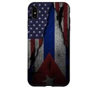 Carcasa para iPhone XS MAX Cuba American Roots Cuban USA Flag Black