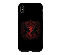 Carcasa para iPhone XS MAX Cuervo de Valhalla Cuervos Runas de Odín Mitos nórdicos Vikingos