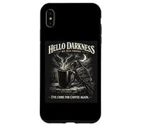 Carcasa para iPhone XS MAX Cuervo Gótico Cuervo Hola Oscuridad He Venido para Amante del Café