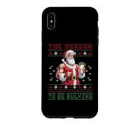 Carcasa para iPhone XS MAX Culturista Papá Noel Abultando Suéter Feo Fitness