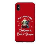 Carcasa para iPhone XS MAX Cute Dragon Book For All I Want Christmas is Books & Dragons