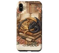 Carcasa para iPhone XS MAX Cute Dragon Wings Book Lover Librarian Fantasy Bookish
