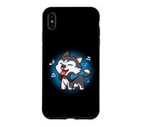 Carcasa para iPhone XS MAX Cute Kawaii Kids Boys Girls Music Siberian Husky Dog Lover