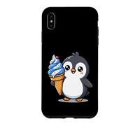 Carcasa para iPhone XS MAX Cute Penguin Holding Ice Cream Cone Cartoon