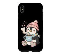 Carcasa para iPhone XS MAX Cute Penguin Hot Cocoa Winter Beanie Scarf Socks