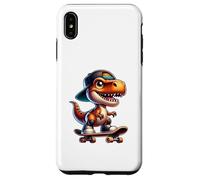 Carcasa para iPhone XS MAX Cute T-Rex Skateboard Baby Dinosaur Cartoon for Kids