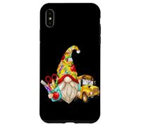 Carcasa para iPhone XS MAX Cute Teacher GNOME with Big Yellow Bus For School Bus Driver