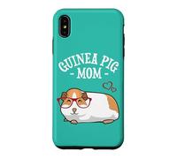Carcasa para iPhone XS MAX Cute Womens Girls Red Glasses Guinea Pig Mom Lover