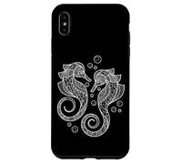 Carcasa para iPhone XS MAX Cute Womens Girls Two Mandala Pattern Seahorse Lover