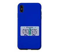 Carcasa para iPhone XS MAX Cyclists Biking Portland Oregon OR Placa de matrícula de Recuerdo