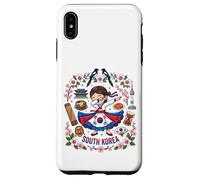 Carcasa para iPhone XS MAX Dabbing Vestido de Bandera de niña de Corea del Sur Mugunghwa Pride Heritage