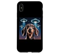 Carcasa para iPhone XS MAX Dachshund Dog Alien UFO Dachshund Decoración Niños Divertido Dachshund