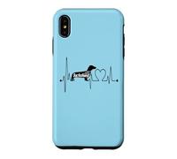 Carcasa para iPhone XS MAX Dachshund Heartbeat EKG Pulse Doxie Dog Lover Dueño de Mascota