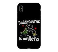 Carcasa para iPhone XS MAX Daddysaurus es mi héroe, Lindo Doodle para niños, papá, Amantes de los Dinosaurios