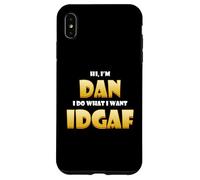 Carcasa para iPhone XS MAX Dan Costume Idgaf Cute Personalized First Name Daniel/Dan