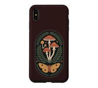 Carcasa para iPhone XS MAX Dark Cottage Core Botanical Moth Champiñón