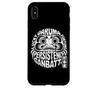 Carcasa para iPhone XS MAX Daruma Ganbatte Fortune Anime japonés Kanji Word Souvenir