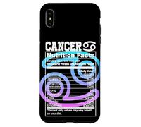 Carcasa para iPhone XS MAX Datos Nutricionales del Cáncer Signo del Zodíaco Astrología Azul Púrpura