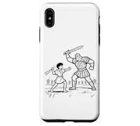 Carcasa para iPhone XS MAX David & Goliat Lucha - Niños Fe Colorear Biblia Historia Arte