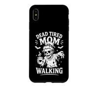 Carcasa para iPhone XS MAX Dead Tired Mom Walking Zombie Café Mamá Halloween