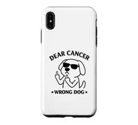 Carcasa para iPhone XS MAX Dear Cancer Wrong Dog Funny Cancer Concientización del Cáncer Diseño de Perro